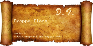 Droppa Ilona névjegykártya